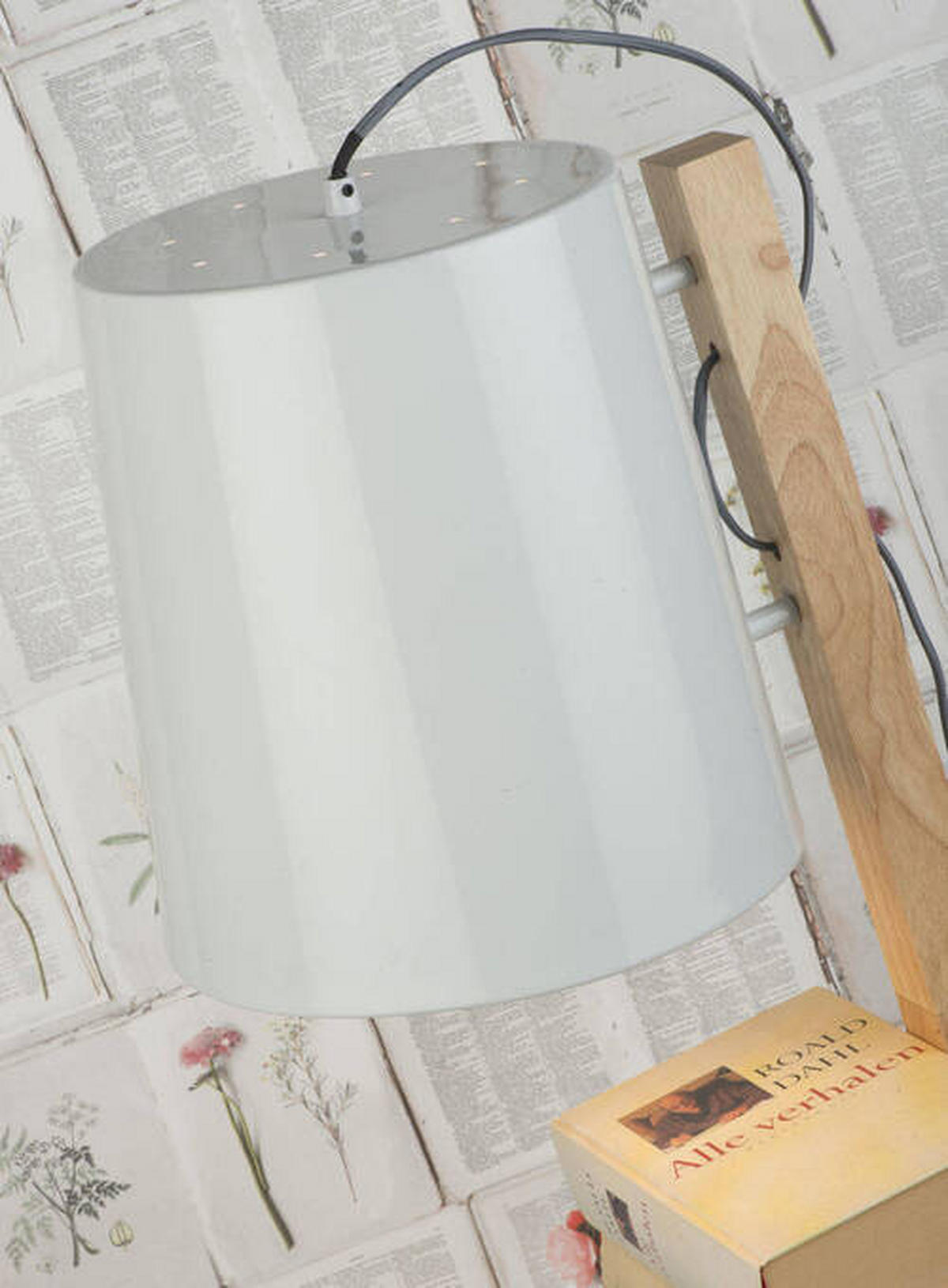 STEHLEUCHTE  30/168/49 cm   - Weiß, Design, Holz/Metall (30/168/49cm) - It's about Romi