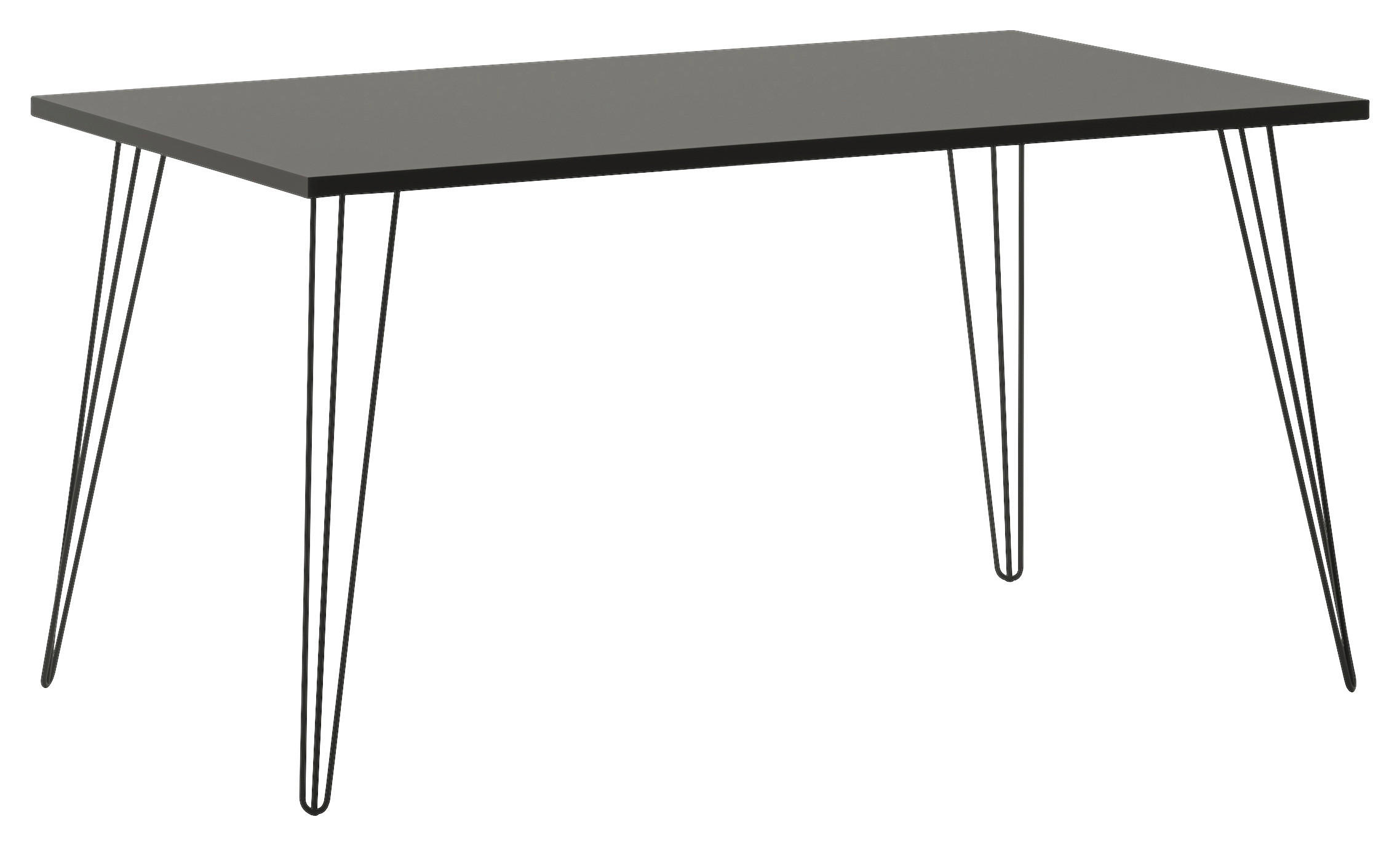 SCHREIBTISCH 140/80/74 cm  in Grau  - Schwarz/Grau, Design, Holzwerkstoff/Metall (140/80/74cm) - MID.YOU