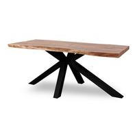 STOL ZA BLAGOVAONICU  boje bagrema  drvo, metal      - boje bagrema/crna, Moderno, drvo/metal (180/76/80cm)