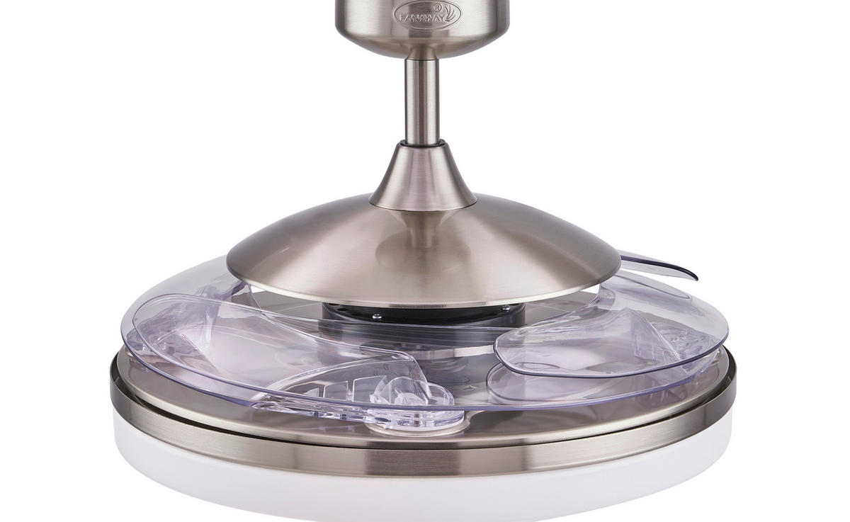 DECKENVENTILATOR Endure 122/41 cm   - Chromfarben/Transparent, Basics, Kunststoff/Metall (122/41cm) - P & B