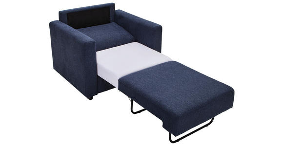 SCHLAFSESSEL Webstoff Dunkelblau    - Schwarz/Dunkelblau, KONVENTIONELL, Textil (104/85/90cm) - Xora