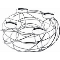 ADVENTI KOSZORÚ - krómszínű, Design, fém (35cm) - Justinus