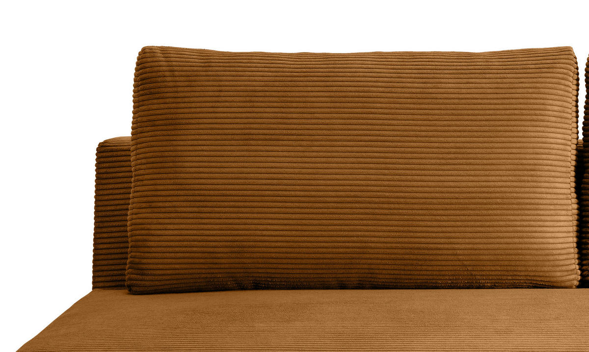 SCHLAFSOFA  mit Liegefunktion, Schlafen auf Sitzhöhe, Rücken echt Cord Goldfarben  - Goldfarben/Schwarz, MODERN, Textil/Metall (198/90/100cm) - Livetastic