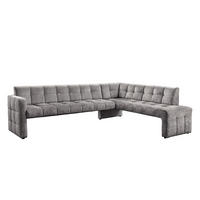 KLUPA KUTNA  cappuccino  drvo, tekstil, drvni materijal      - cappuccino/crna, Moderno, drvni materijal/drvo (265/197cm) - Livetastic