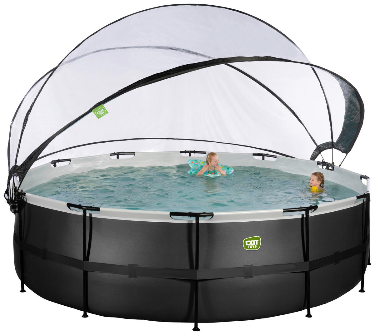 POOL 488/122 cm  - Anthrazit, Konventionell, Kunststoff/Metall (488/122cm) - EXIT Toys