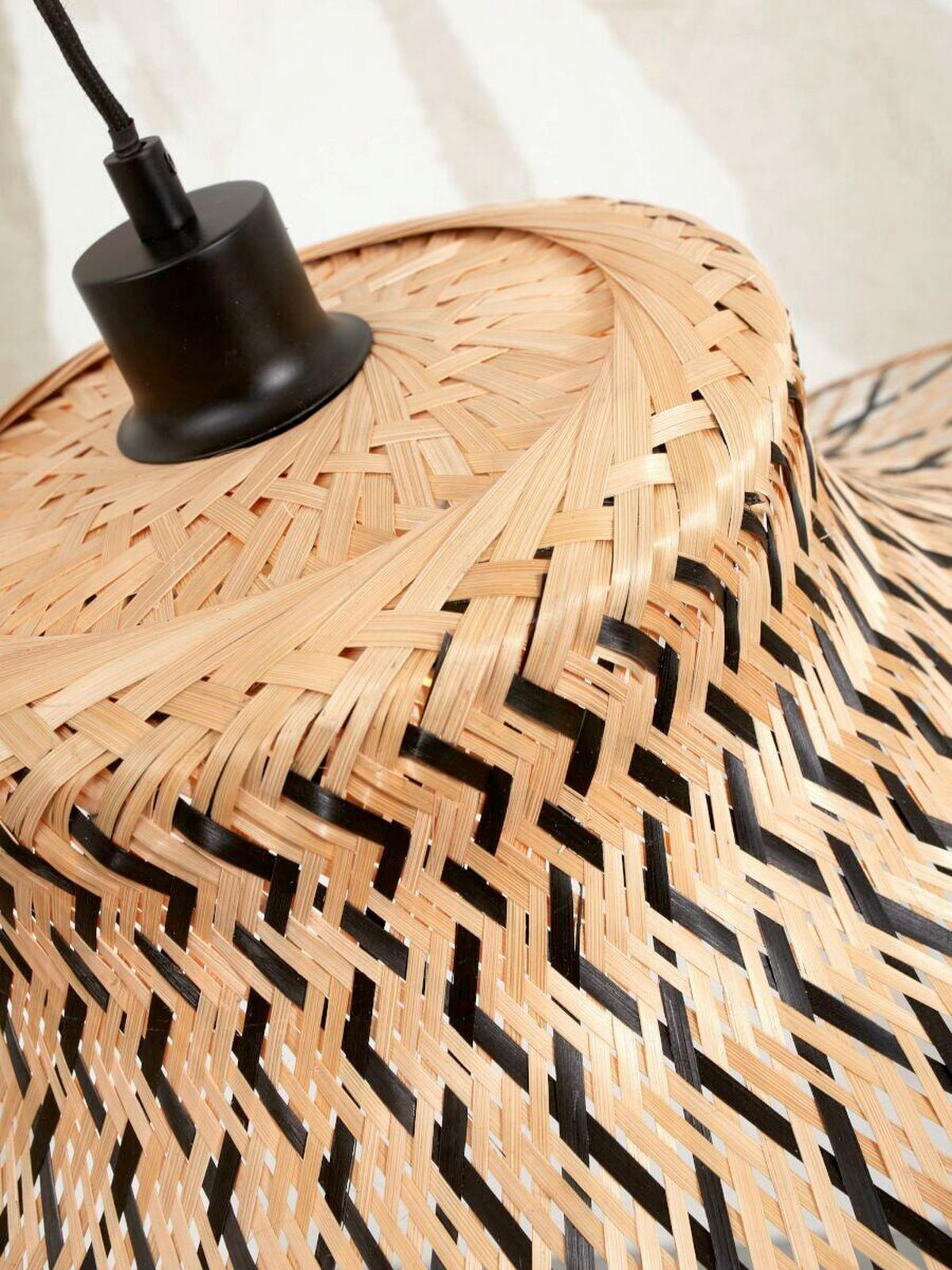 STOJACÍ LAMPA, 77/50/150 cm - černá/přírodní barvy, Trend (77/50/150cm) - Good & Mojo