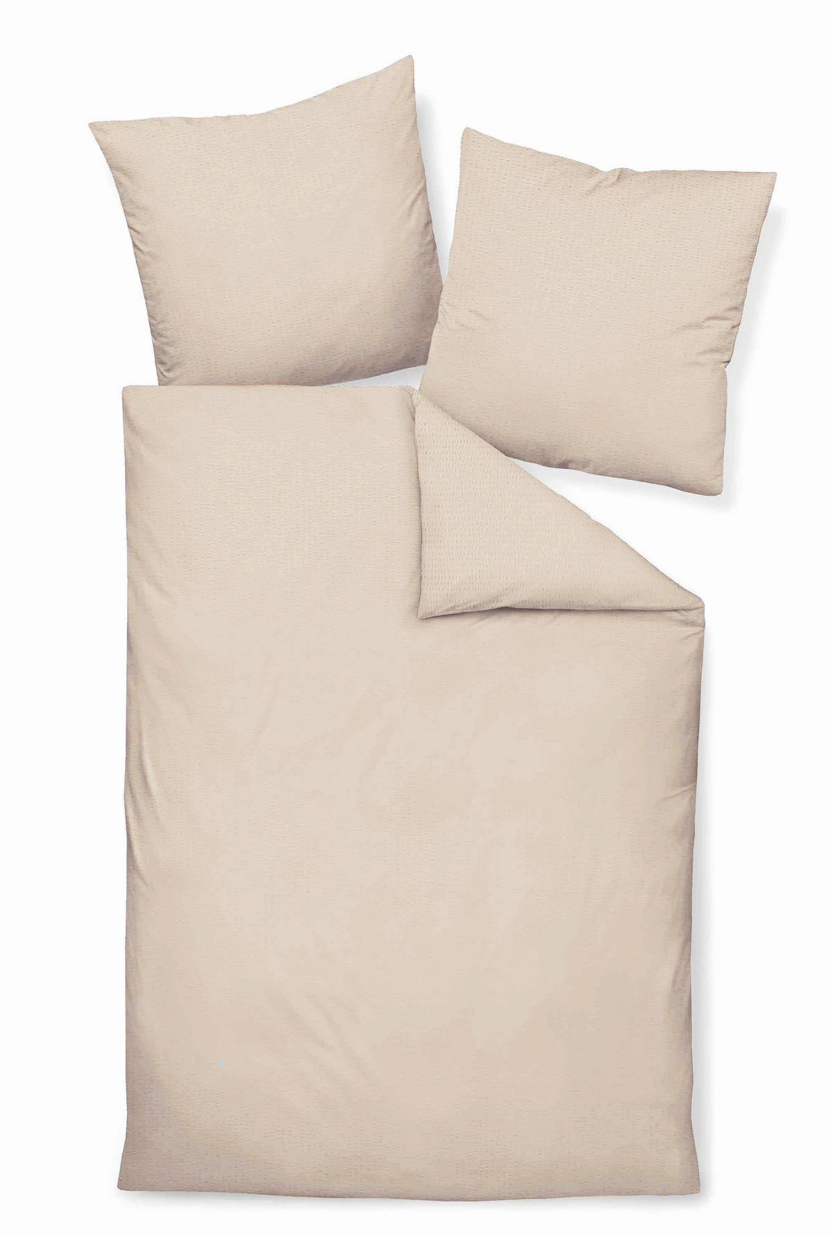 BETTWÄSCHE Seersucker 200/220 cm  - Beige/Naturfarben, Basics, Textil (200/220cm) - Janine