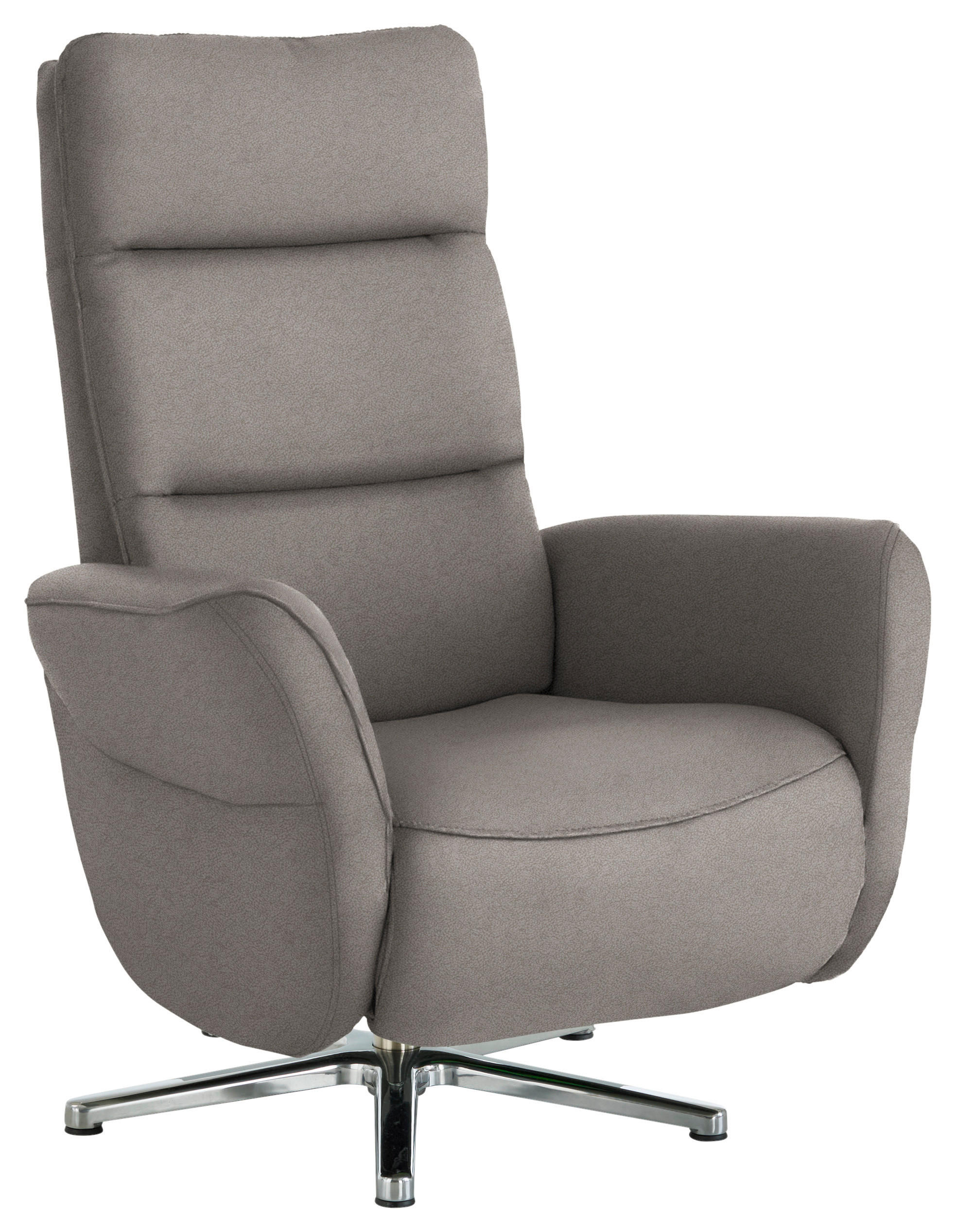 RELAXSESSEL in Textil Hellgrau  - Chromfarben/Hellgrau, Design, Textil/Metall (78/113/83cm) - Beldomo Speed