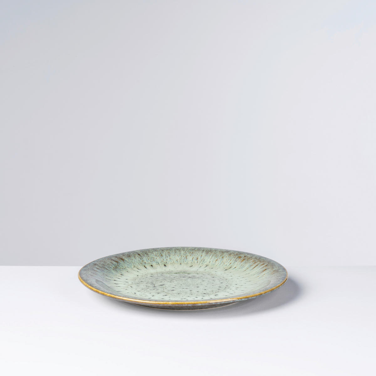 SPEISETELLERSET Braun, Grün 27/3 cm FLUSSUFER  - Braun/Grün, Basics, Keramik (27/3cm) - Gipfelstück