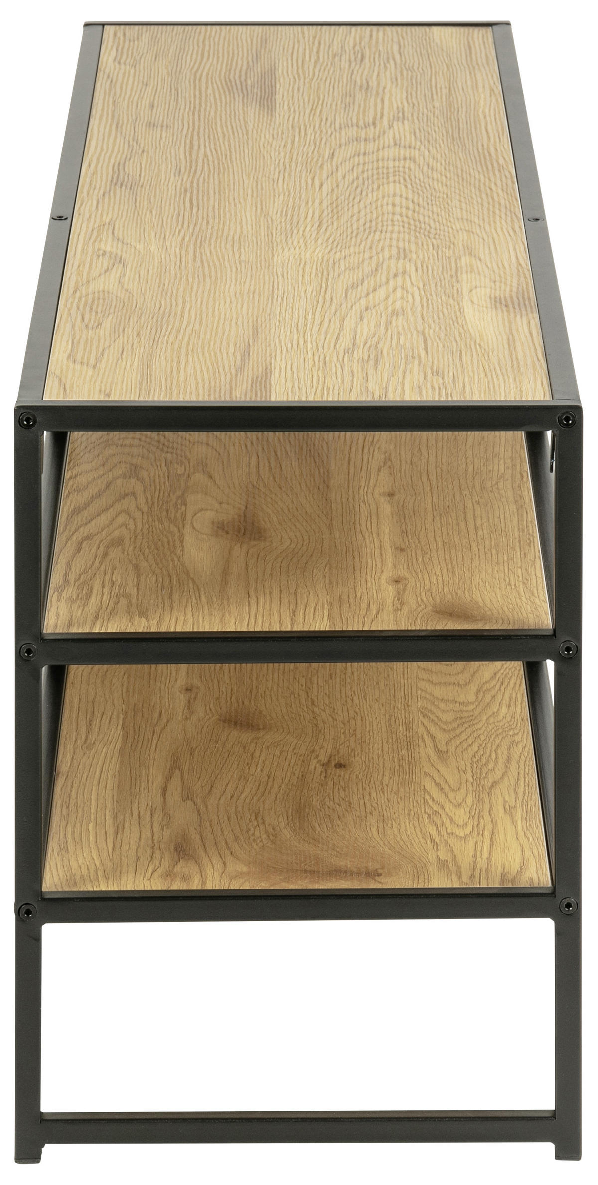 TV-ELEMENT - Wildeiche/Schwarz, MODERN, Holzwerkstoff/Metall (120/46/33cm)
