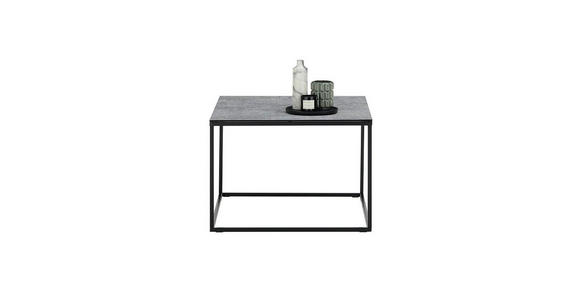 COUCHTISCH quadratisch Grau, Schwarz 60/60/45 cm  - Schwarz/Grau, Design, Glas/Metall (60/60/45cm) - Xora