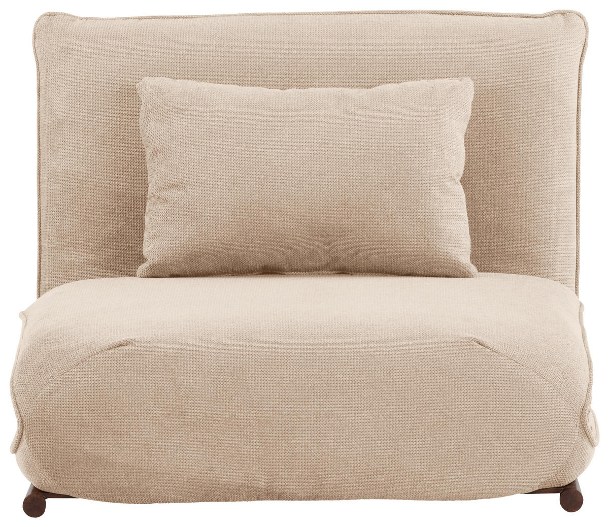 SESSEL in Samt Creme, Dunkelbraun  - Dunkelbraun/Creme, Design, Textil/Metall (93/97/80cm) - MID.YOU