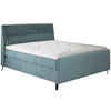 BOXSPRINGBETT 180/200 cm  in Petrol  - Petrol/Schwarz, Design, Textil/Metall (180/200cm) - Esposa