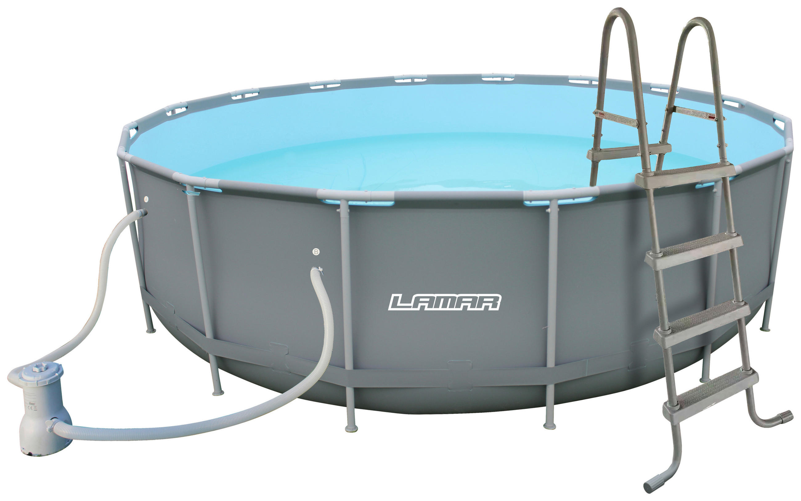 POOLSET 122 LAMAR - KONVENTIONELL, Kunststoff/Metall (488/122cm) - Atrigo