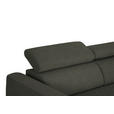 ECKSOFA in Chenille Graubraun  280/205 cm  - Graubraun/Schwarz, Design, Textil/Metall (280/205cm) - Xora