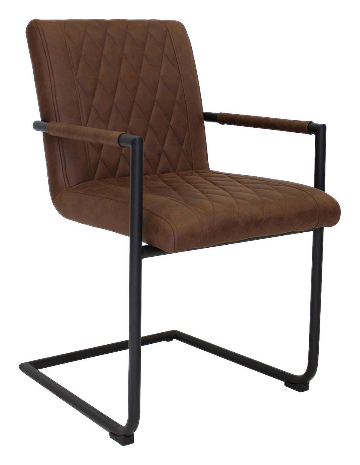 SADA STOLIČIEK S PODRÚČKAMI 2 kus - hnedá/čierna, Lifestyle, kov/textil (52/88/63cm) - MID.YOU