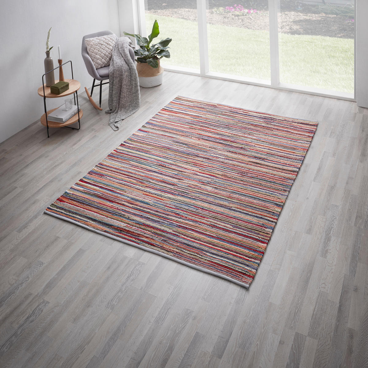 RUČNĚ TKANÝ KOBEREC, 70/130 cm, vícebarevná - vícebarevná, Basics, textil (70/130cm) - Linea Natura