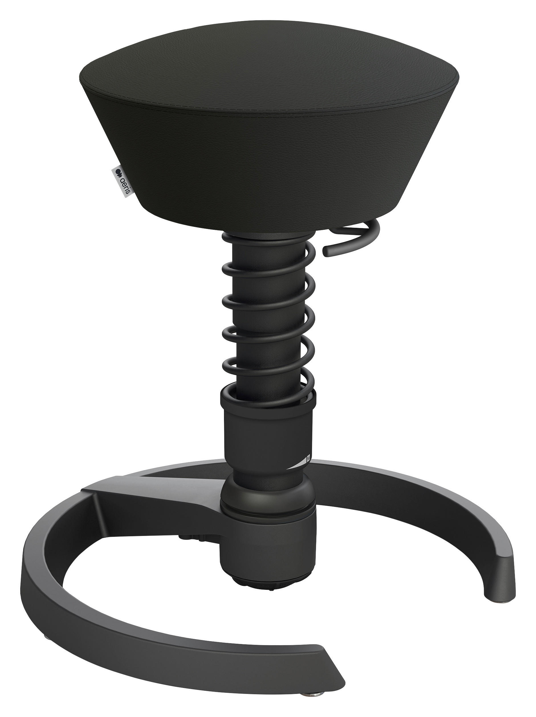 BÜROHOCKER Schwarz  - Schwarz, Basics, Textil/Metall (55/45,66/55cm) - Aeris