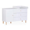 WICKELKOMMODE Wonder White 2023 Weiß  - Weiß/Naturfarben, Design, Holz/Holzwerkstoff (137/93/75cm) - Childhome