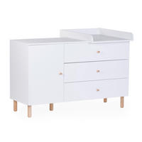 WICKELKOMMODE Wonder White 2023 Weiß  - Weiß/Naturfarben, Design, Holz/Holzwerkstoff (137/93/75cm) - Childhome