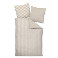 WENDEBETTWÄSCHE Giorgio Makosatin 135/200 cm  - Beige/Weiß, KONVENTIONELL, Textil (135/200cm) - Janine