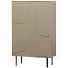 KOMMODE Cadiz  in 85/135/40 cm  - Schlammfarben/Schwarz, Design, Holz/Metall (85/135/40cm) - Livetastic