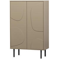 KOMMODE Cadiz  in 85/135/40 cm  - Schlammfarben/Schwarz, Design, Holz/Metall (85/135/40cm) - Livetastic