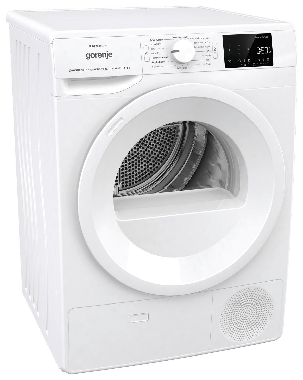 WÄRMEPUMPENTROCKNER DPNE83/GN  - Weiß, LIFESTYLE, Glas/Kunststoff (60/85/62,5cm) - Gorenje