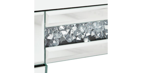 HOCKER Lederlook Silberfarben, Weiß - Silberfarben/Weiß, LIFESTYLE, Glas/Textil (50/47,5/35cm) - Xora