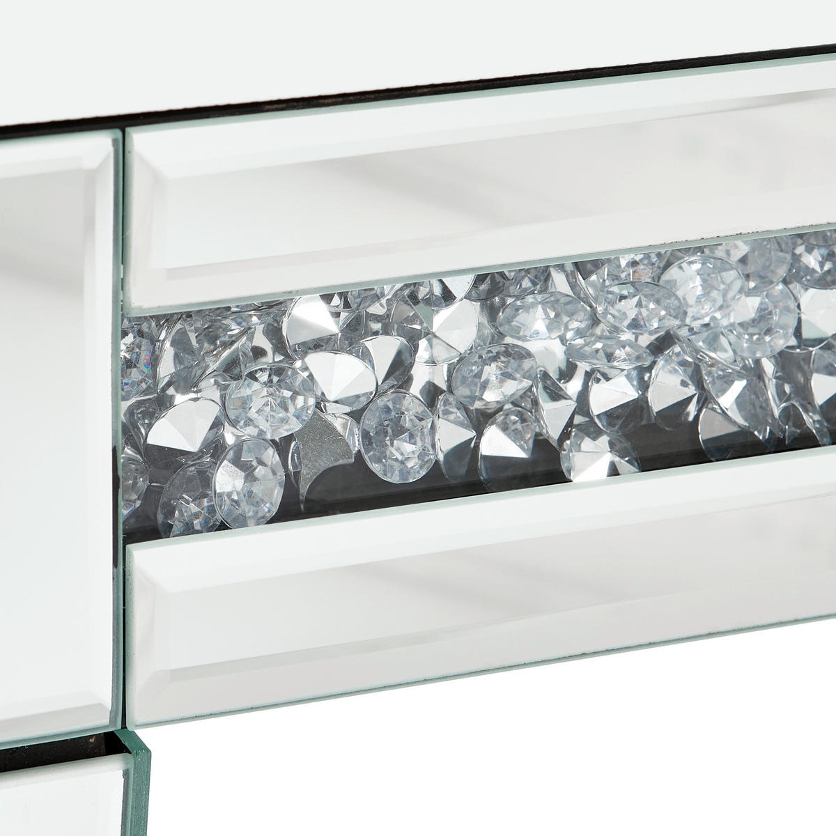 HOCKER Lederlook Silberfarben, Weiß  - Silberfarben/Weiß, LIFESTYLE, Glas/Textil (50/47,5/35cm) - Xora