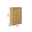 HIGHBOARD  in 80/119/42 cm  - Eichefarben/Silberfarben, Design, Holzwerkstoff/Kunststoff (80/119/42cm) - Novel