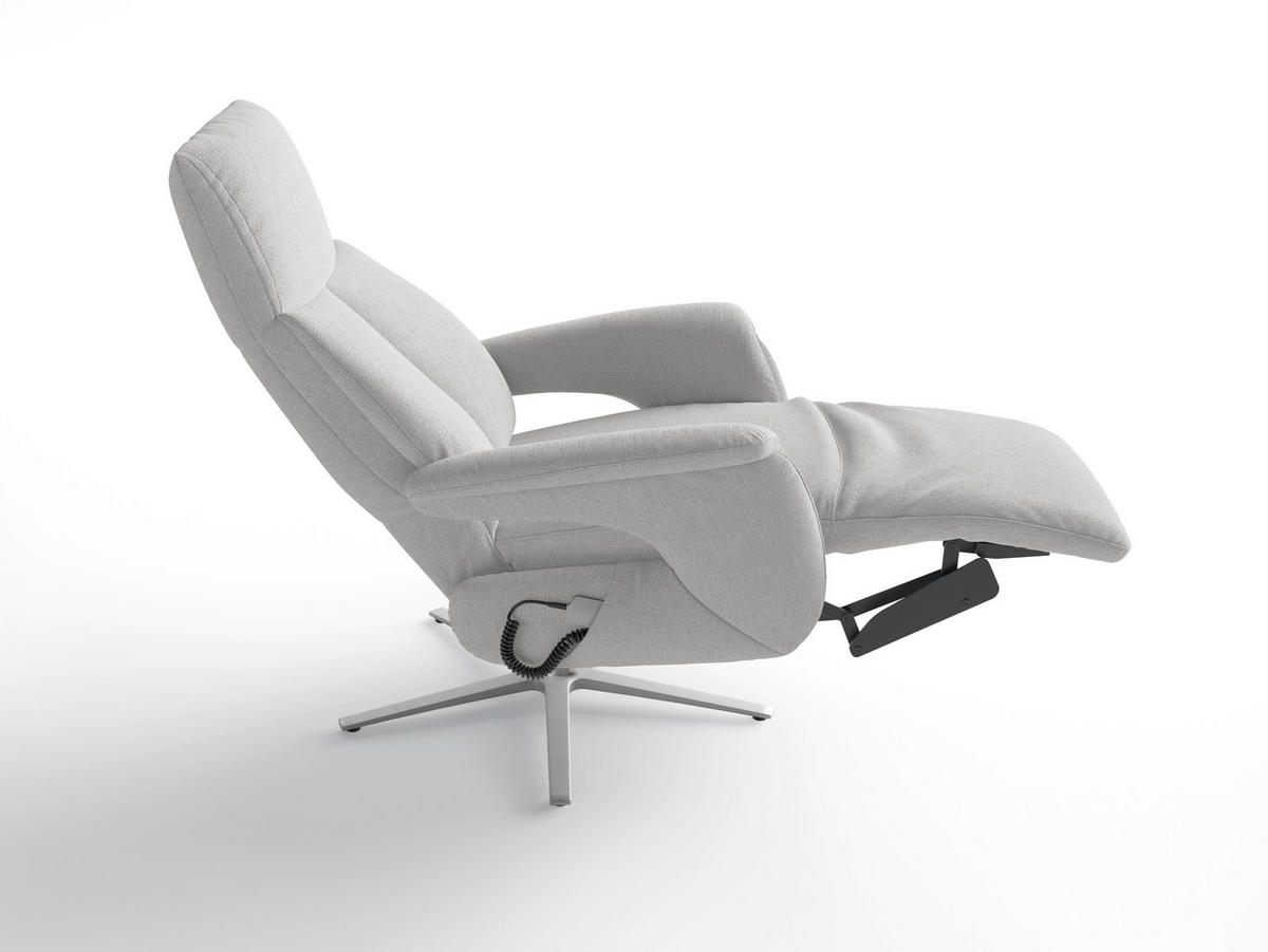 RELAXAČNÍ KŘESLO, textil, barvy stříbra - barvy stříbra, Basics, kov/textil (75/110/85cm) - Sit & More