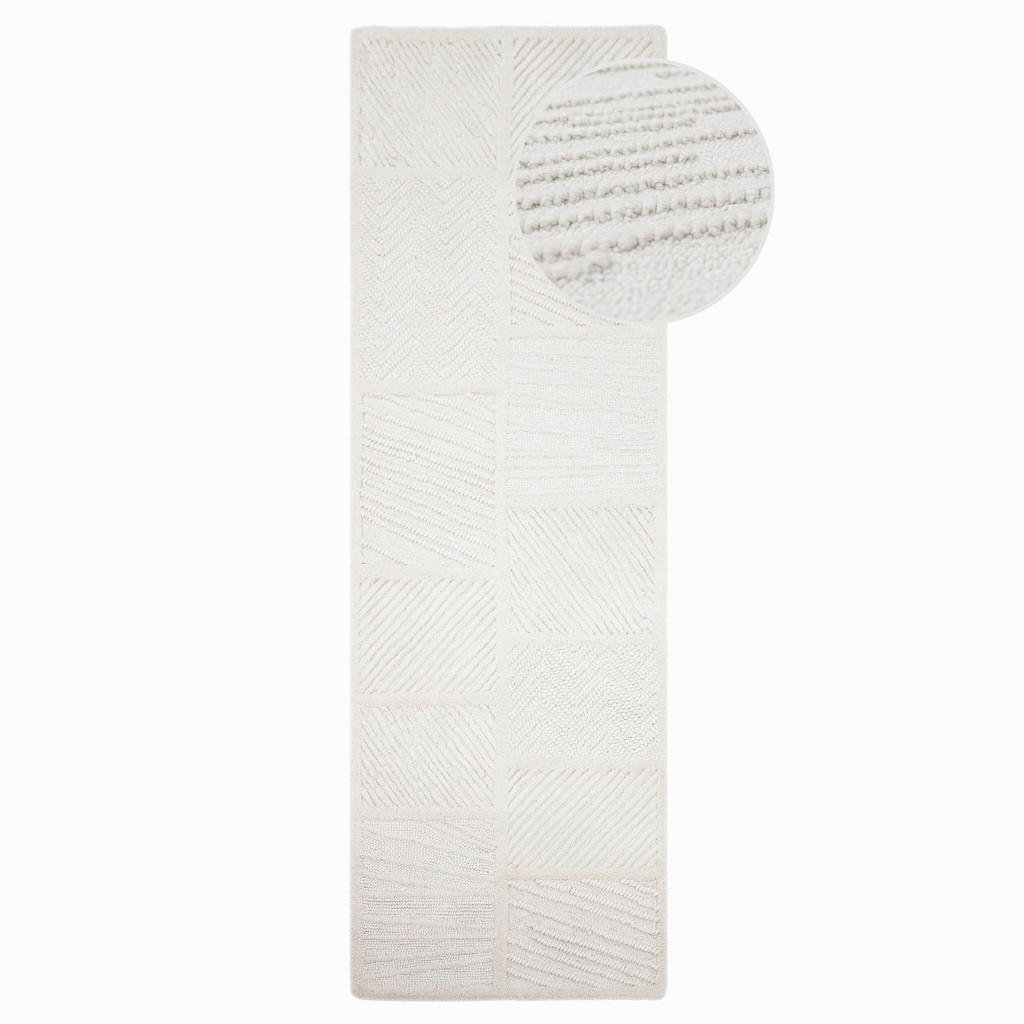 Flair Rugs BEHÚŇ, 80/300 cm, biela