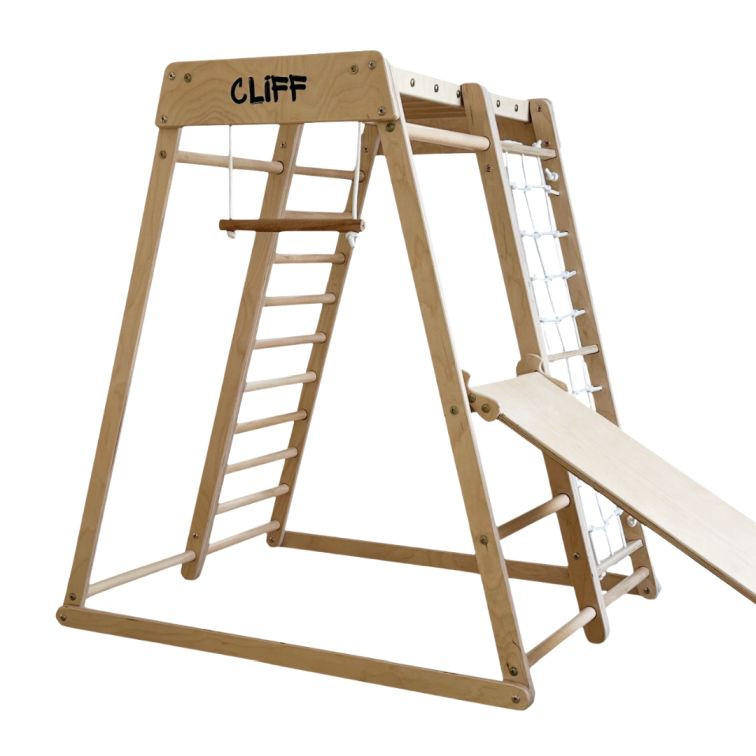 KLETTERGERÜST Kidwood  - Birkefarben, Basics, Holz (84/105/113cm) - CLIFF