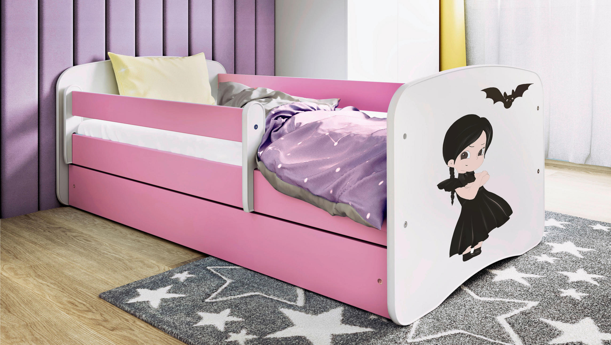 KINDER-/JUNIORBETT - Pink/Birkefarben, MODERN, Holz/Holzwerkstoff (80/160cm) - MID.YOU