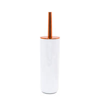 WC-BÜRSTENGARNITUR in Kunststoff  Kunststoff   - Weiß/Kupferfarben, Basics, Kunststoff (9/37,3/9cm) - Sadena