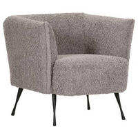 FÅTÖLJ i textil grå  - svart/grå, Design, metall/textil (76/73/76cm) - MID.YOU