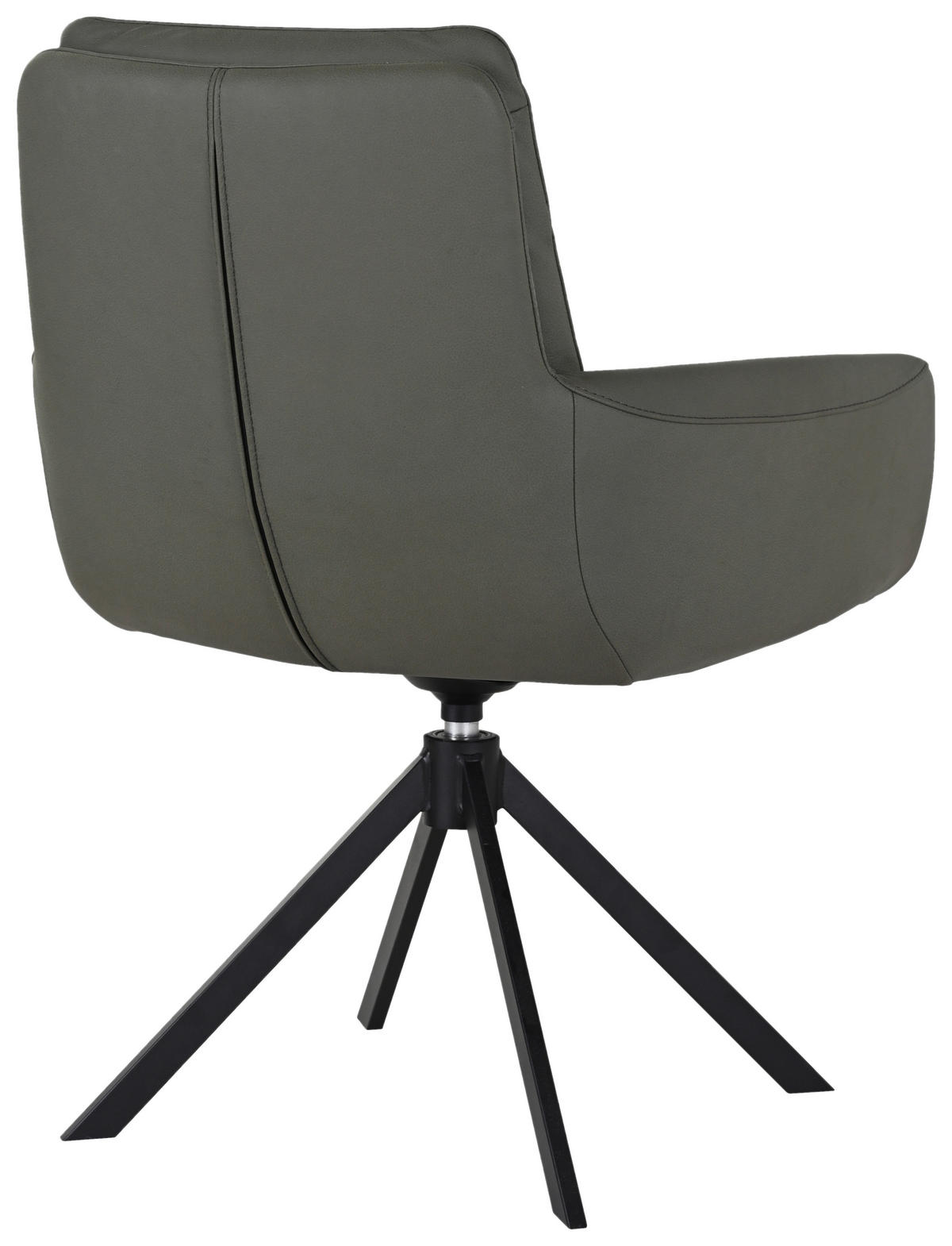 STOL MED ARMSTÖD stål äkta läder pigmenterad  - grön/svart, Design, metall/läder (62,5/89/66,5cm) - Dieter Knoll