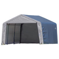 ZELTGARAGE - Grau, Basics, Kunststoff (370/260/370cm)