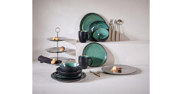 KOMBISERVICE SØREN GREEN 10-teilig  - Grün, Trend, Keramik - Novel