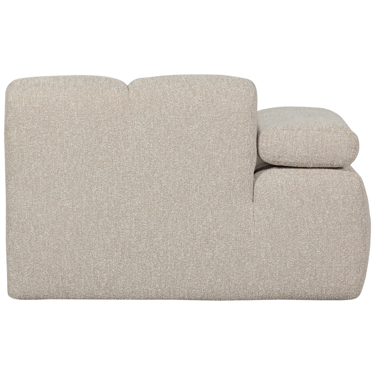 SOFAELEMENT Mojo Bouclé Beige  - Beige/Schwarz, Design, Kunststoff/Textil (97/74/124cm) - Livetastic