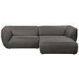 ECKSOFA in Lederlook Anthrazit  - Anthrazit/Schwarz, KONVENTIONELL, Kunststoff/Textil (278/175cm) - Carryhome