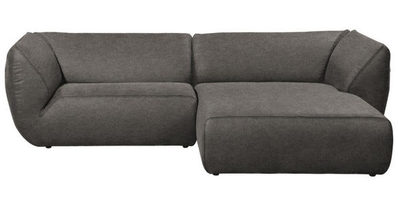 ECKSOFA in Lederlook Anthrazit  - Anthrazit/Schwarz, KONVENTIONELL, Kunststoff/Textil (278/175cm) - Carryhome