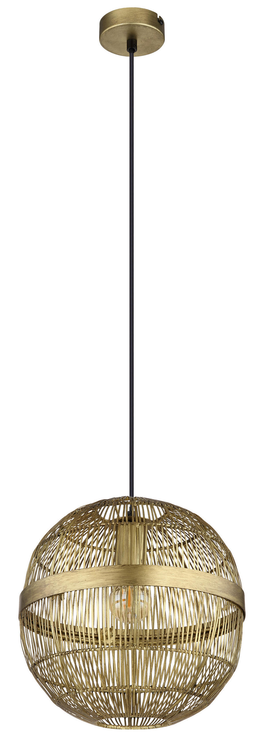 HÄNGELEUCHTE 30/120 cm   - Messingfarben, KONVENTIONELL, Metall (30/120cm) - Globo