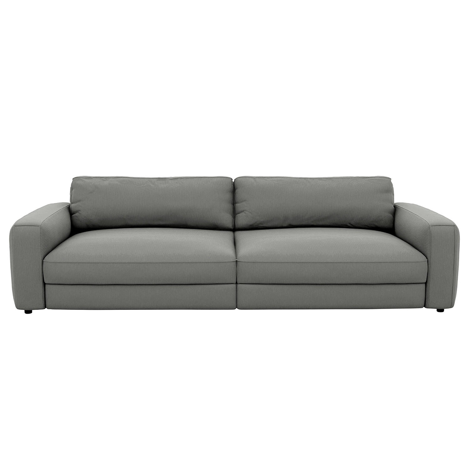 Thumbnail - Trendmanufaktur Bigsofa, Dunkelgrau, Textil, 3-Sitzer, 264x84x125 cm, Made in Europe, Sitzqualitäten, Rücken echt, Armte...