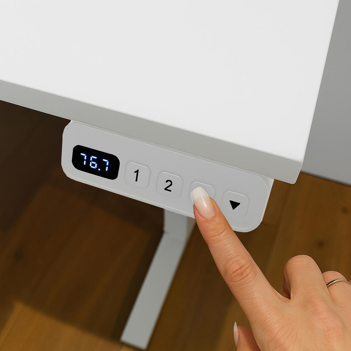 SCHREIBTISCH 138/60/72,7-117,2 cm Weiß  - Weiß, Basics, Holzwerkstoff/Kunststoff (138/60/72,7-117,2cm) - MID.YOU