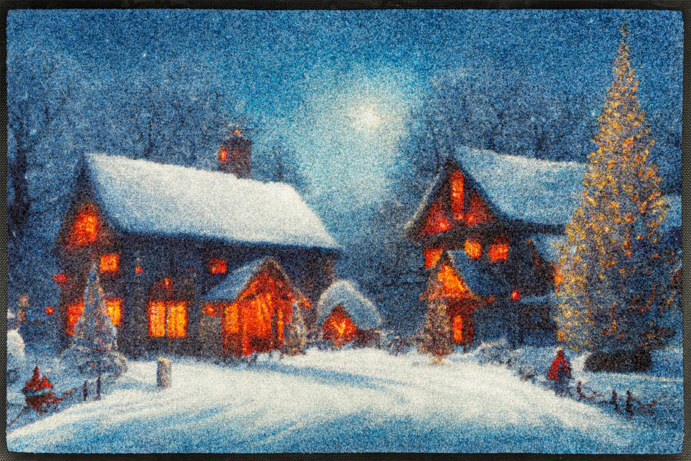 FUßMATTE 50/75 cm Twinkle Village  - Multicolor, Basics, Kunststoff/Textil (50/75cm) - wash+dry