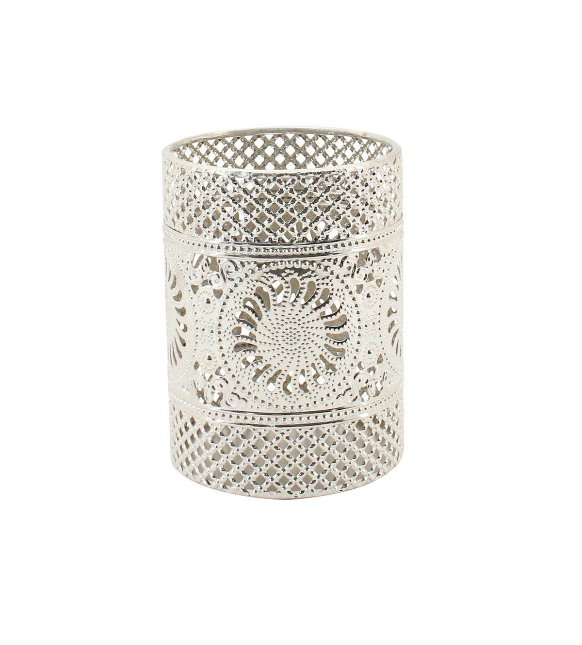 WINDLICHT - Silberfarben, KONVENTIONELL, Glas/Metall (9/12cm) - Ambia Home