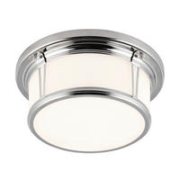 BADEZIMMER-DECKENLEUCHTE  33.7/13.7 cm    - Chromfarben, Basics, Glas/Metall (33.7/13.7cm) - Elstead Lighting