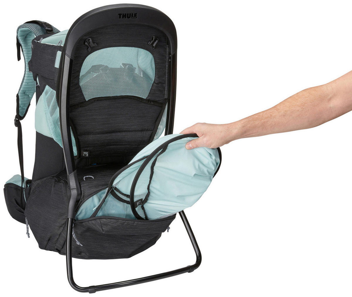 RÜCKENTRAGE SAPLING  - Pastellblau/Schwarz, Basics, Textil (35/31/73cm) - Thule